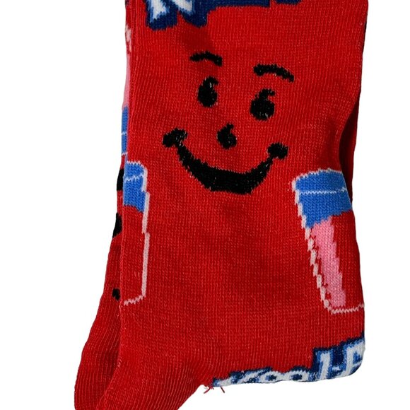 Kool Aid Socks Men’s Crew Red Kool Aid Man Graphic Retro Drink Logo Novelty Gift - Picture 4 of 6
